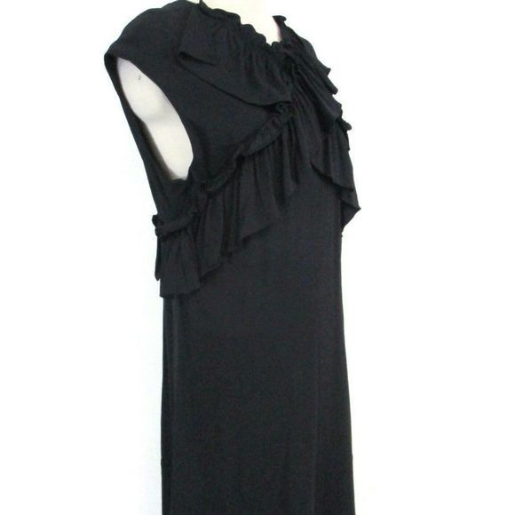 Marni Black Ruffle sleeveless little black Dress 44 US 8 10 very good condition - Picture 2 of 5